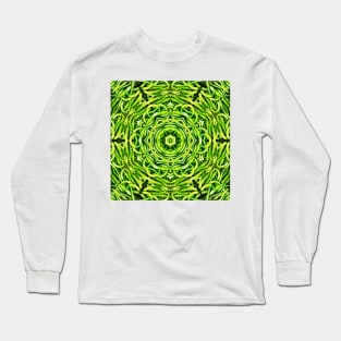 Vegetarian Kaleidoscope, Fruit Fantasy Patterns. 7 Green Peppers Long Sleeve T-Shirt